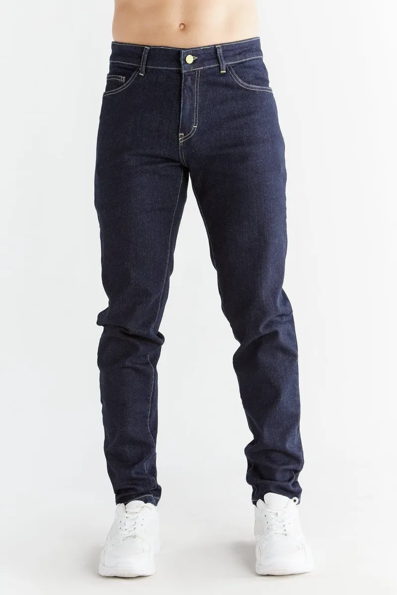 Evermind Evermind Herren vegan Jeans Slim Fit Dunkles Schieferblau, Extra dunkelblau, – Produktbild 2 von 2