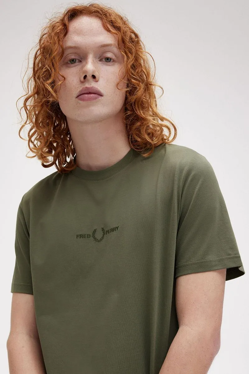 Fred Perry Fred Perry T-Shirt M4580 Olivgrün - Größe L, Dunkelgrün, – Produktbild 3 von 5