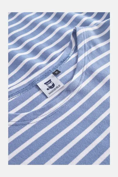 Hanseheld Hanseheld Streifenshirt Herren Petrol-Natur Langarm GOTS Organic, Natural, – Produktbild 2 von 8