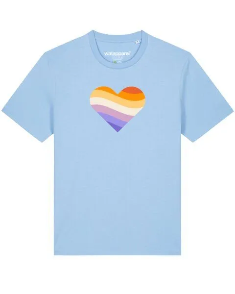 watapparel watapparel T-Shirt Unisex Rainbow Heart, Blue soul, – Produktbild 1 von 3