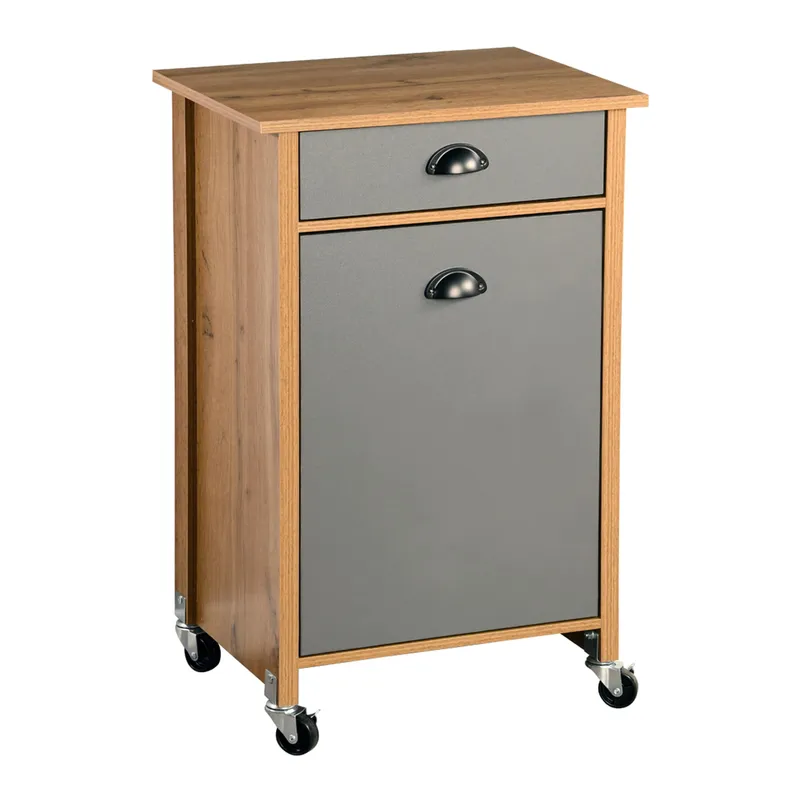 Kesper Küchenwagen mit Mülltrennsystem, Grau | natur, – Produktbild 1 von 5