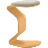 Bewegungshocker "Ercolino medium" mit flachem Sitz, Buche, grau – Produktbild 1 von 1