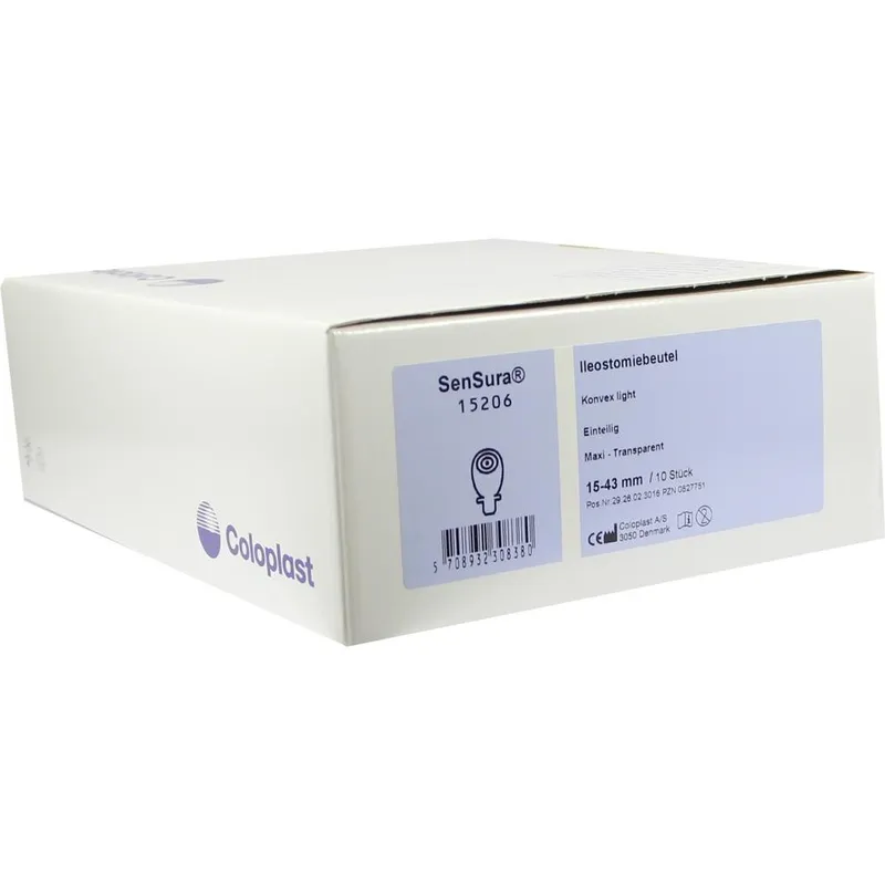 Coloplast SENSURA konvex light Ileo.B.1t.15-43mm maxi trans. 10 St Beutel – Produktbild 1 von 1