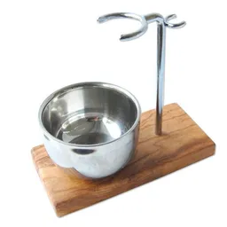 Olivenholz erleben Olivenholz erleben Rasierständer/-halter KLASSIK PLUS für Rasierpinsel & Nassrasierer – Produktbild 1 von 1