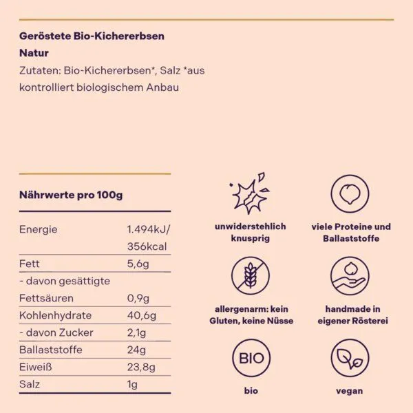 Hülsenreich Hülsenreich Bio Crunchy Kichererbsen Natur – Produktbild 4 von 4