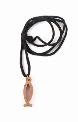 El Puente El Puente Anhänger "Fisch" am Baumwollband | Fair Trade & Handmade aus Palästina – Produktbild 1 von 1
