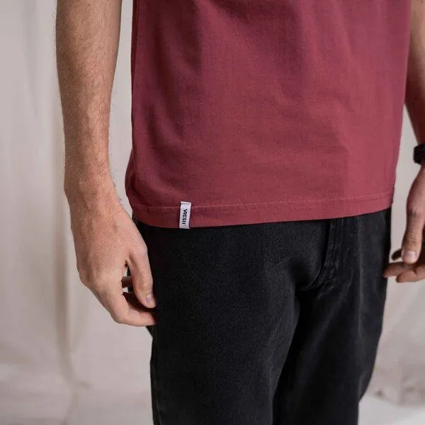 Vresh Clothing Vresh Clothing Vinn - T-Shirt aus Biobaumwolle, Burgundy, – Produktbild 4 von 4