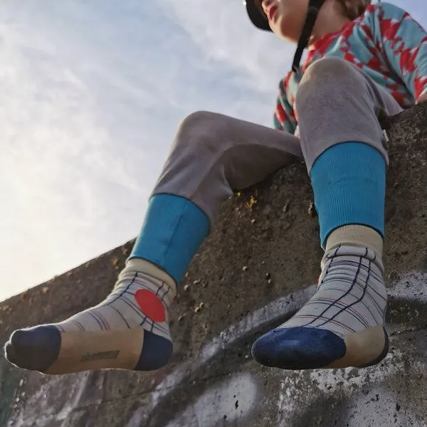 Fräulein Prusselise Fräulein Prusselise karierte Socken Checks, karo, blau, tennis, bunt gemustert – Produktbild 3 von 4