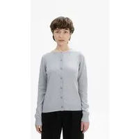 MELA MELA Feinstrick Cardigan Style NAMEEN aus 100% Bio-Baumwolle, Grau-melange, – Produktbild 1 von 1