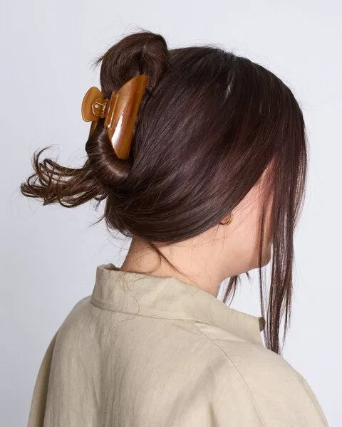 JAN N JUNE JAN N JUNE Machete Haarklammer Midi Claw aus Acetat, Cognac (braun), – Produktbild 1 von 2