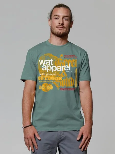 watapparel watapparel T-Shirt Unisex LIMITED EDITION LOGO PRINT 02, Green bay, – Produktbild 2 von 4