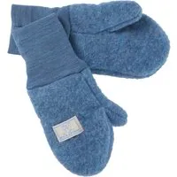Pickapooh Pickapooh Kinder Fäustlinge Bio-Schurwolle Fleece jeans Gr.3 (2 bis 4 Jahre), Blau, – Produktbild 1 von 1
