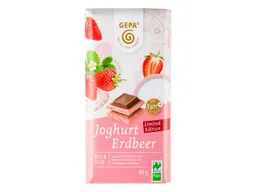 gepa Weiße Joghurtschokolade & Vollmilchschokolade mit Erdbeere – Produktbild 1 von 1