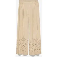 Alchemist Alchemist Damen vegan Hose Mondblume Bestickt Sand Beige – Produktbild 1 von 1