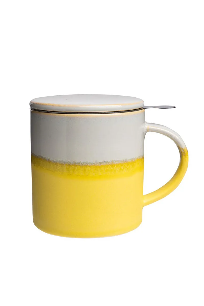 Tranquillo Tranquillo Tasse mit Teesieb INDUSTRIAL 410 ml, Gelb, – Produktbild 6 von 7
