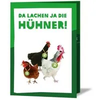 OxfamUnverpackt OxfamUnverpackt Spenden-Geschenk "Gackernde Hühner" (Grußkarte mit Magnet) – Produktbild 1 von 1