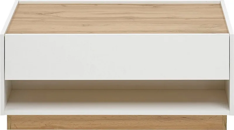 Home affaire Couchtisch City/Giron, Beistelltisch, Wohnzimmertisch, Sofatisch, Tisch, mit einem praktischen Schubkasten, in mehreren Farben verfügbar, Weiß, – Produktbild 3 von 5