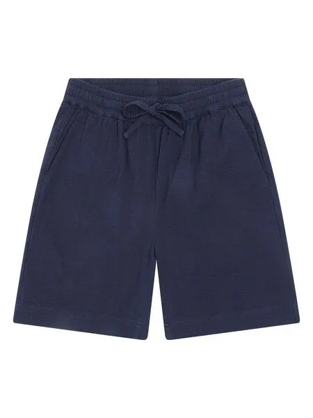 KnowledgeCotton Apparel KnowledgeCotton Apparel Weite Seersucker-Shorts POSEY aus Bio-Baumwolle, Blau-night-sky, – Produktbild 1 von 3