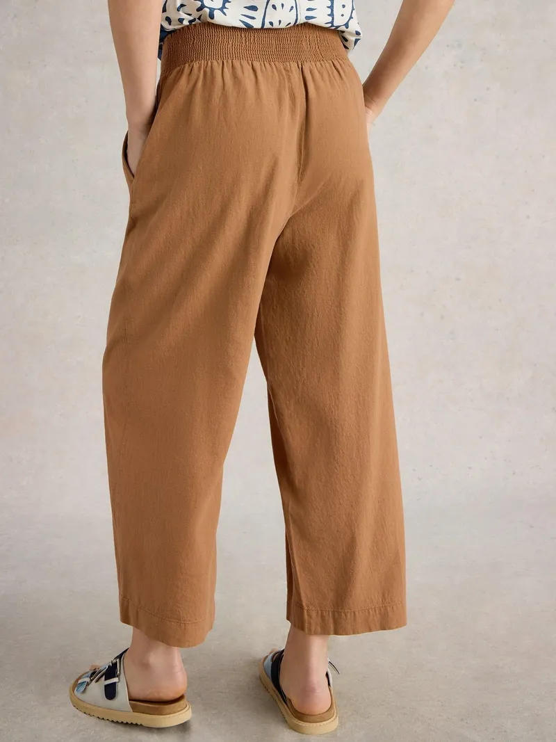 White Stuff White Stuff Culotte Shelly aus Leinenmischung, Nude, – Produktbild 4 von 4