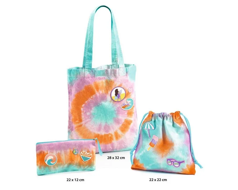 DJECO Kreativset DIY: Batik-Set Taschen Batikfarben Set waschfest Shirt DIY Set Kinder – Produktbild 1 von 5