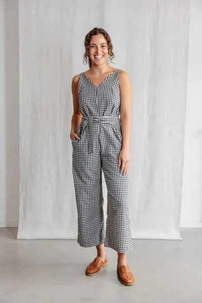 Jyoti - Fair Works Jyoti - Fair Works Bio-Baumwoll Jumpsuit Parvi, Kariert, – Produktbild 3 von 4