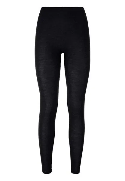 hessnatur hessnatur Leggings Regular Cut PURE FUNCTION aus Bio-Merinowolle mit Seide, Schwarz, – Produktbild 2 von 4