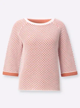 Witt Strickpullover papaya-ecru – Produktbild 1 von 1