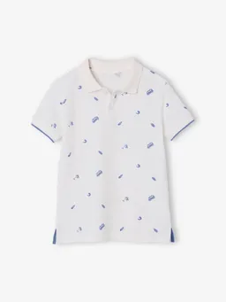 Vertbaudet Jungen Poloshirt mit Allover-Print – Produktbild 1 von 1