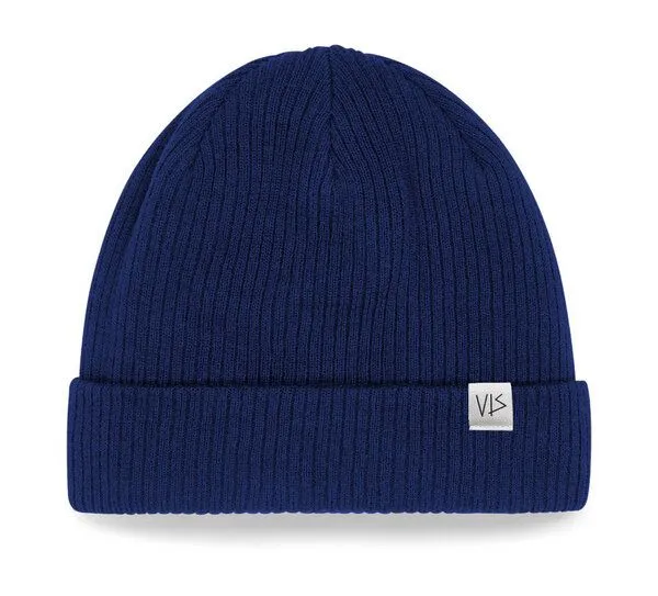 vis wear vis wear Unisex Classic Mütze, Beanie aus Bio Baumwolle, Marineblau, – Produktbild 1 von 1