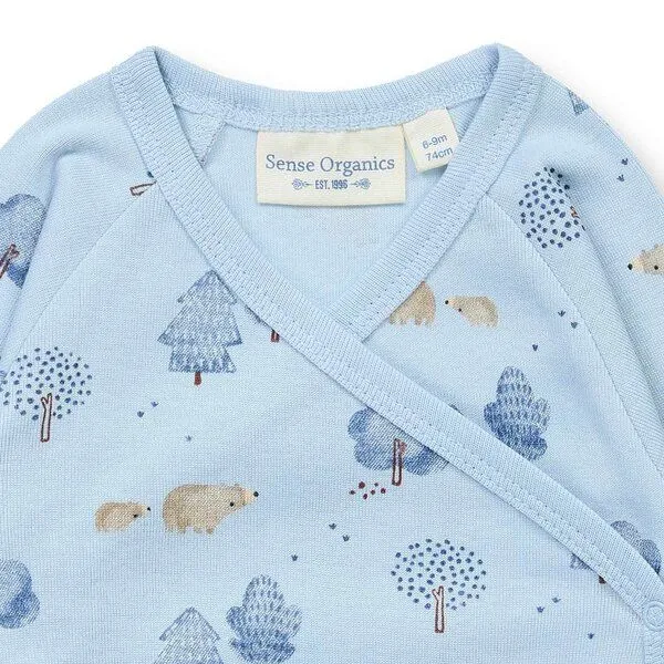 Sense Organics Sense Organics Wickelbody, Modell YGON, Wald-druck auf hellblau, – Produktbild 2 von 4