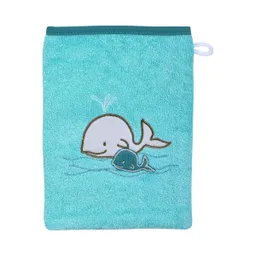 Wörner Wörner 2-tlg. Textil-Badeset Frottee Kapuzen-Badetuch 80x80 mit Waschlappen blau – Produktbild 1 von 1