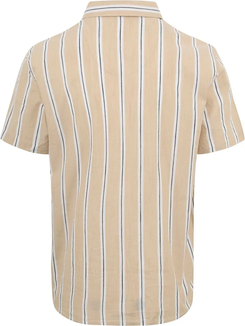 KnowledgeCotton Apparel KnowledgeCotton Apparel Hemd Streifen Beige - Größe XL, Beige, – Produktbild 3 von 3