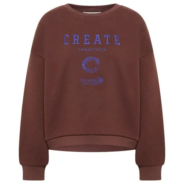LANIUS LANIUS Statementsweatshirt, Bitter chocolate, – Produktbild 1 von 4