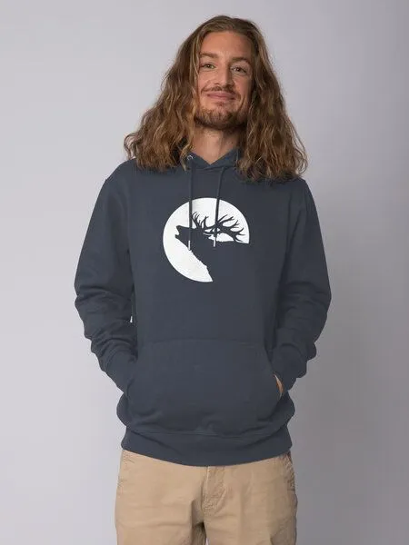 watapparel watapparel Hoodie Unisex Röhrender Hirsch, India ink grey, – Produktbild 1 von 4