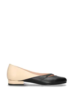 NAE NAE Damen vegan Ballerinas Deme Beige Schwarz – Produktbild 1 von 1