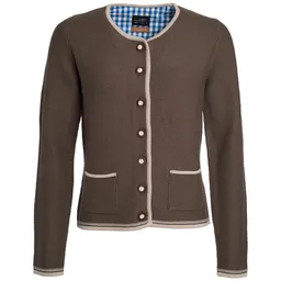 James & Nicholson James & Nicholson klassische Damen Trachtenstrickjacke JN639 Gr. M braun-melange/beige/royal – Produktbild 1 von 1