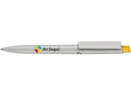 RITTER CARES RITTER CARES Kugelschreiber 'Crest Recycled' grau/mango-gelb – Produktbild 1 von 1