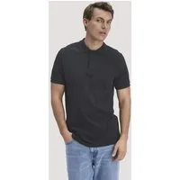 hessnatur hessnatur Piqué Polo Regular aus reiner Bio-Baumwolle, Schwarz, – Produktbild 2 von 7