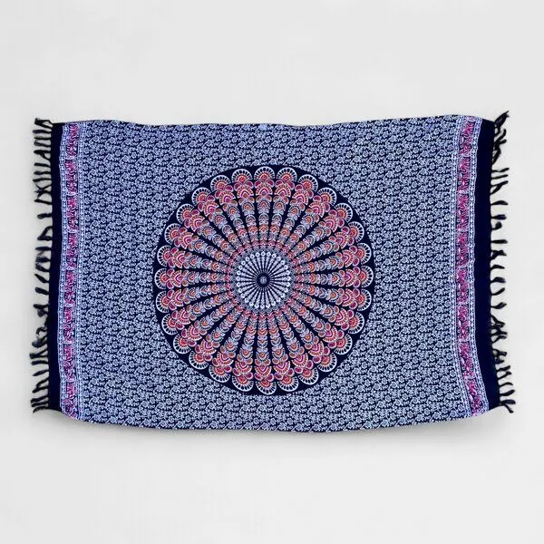 Der Lindwurm Der Lindwurm Sarong- Mandala, Dunkelblau (rotes mandala), – Produktbild 1 von 3