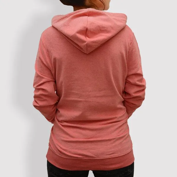 little kiwi little kiwi Damen Hoodie, "Abheben", Rot - coral, – Produktbild 4 von 4
