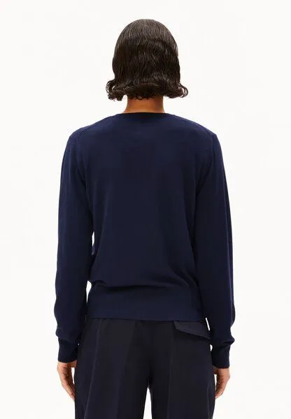 ARMEDANGELS ARMEDANGELS FINE KNIT Damen Strickjacke aus Bio-Baumwoll Mix, Tinted navy, – Produktbild 2 von 4