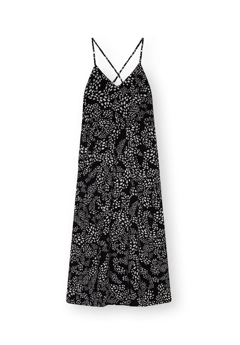 Lovjoi LOVJOI Damen vegan Maxikleid Tapajo Stream, Schwarz, – Produktbild 1 von 2