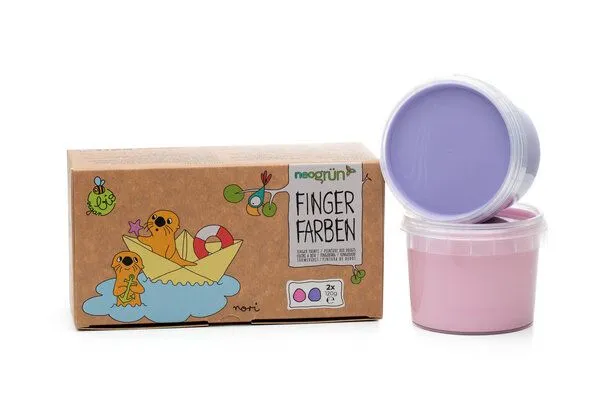 neogrün neogrün Fingerfarben 2er Set "Nori", Pink/violett, – Produktbild 2 von 7