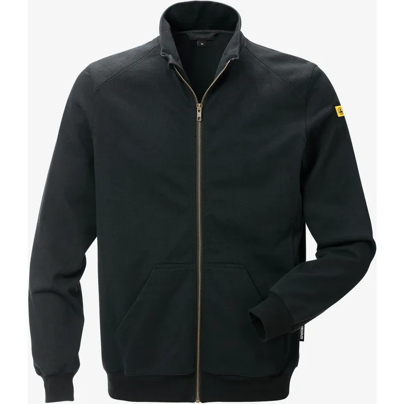 Fristads Sweatshirt mit Reißverschluss Fristads ESD 4080 XSM, Schwarz, – Produktbild 1 von 1