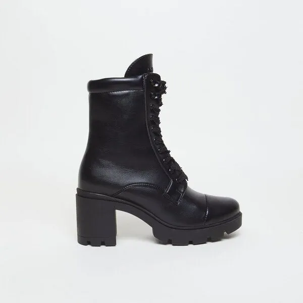 AGAZI AGAZI AGA - plant-based leather boots, Black, – Produktbild 1 von 4