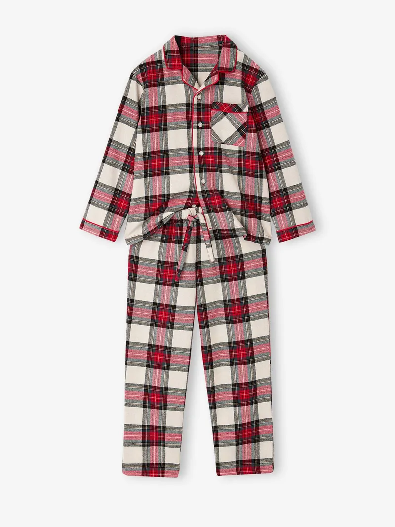 Vertbaudet Vertbaudet Kinder Flanell-Schlafanzug MERRY X-MAS Family Weihnachts-Capsule, Rot, – Produktbild 3 von 4