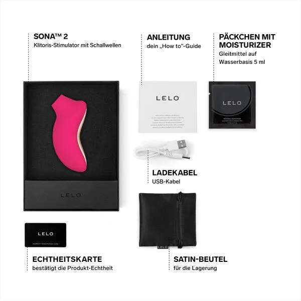 LELO Klitoris-Stimulator mit Schallwellen - LELO SONA 2, Cerise, – Produktbild 3 von 4