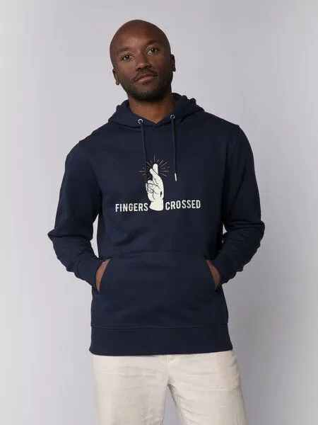 watapparel watapparel Hoodie Unisex Fingers crossed, French navy, – Produktbild 2 von 2