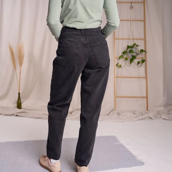 Vresh Clothing Vresh Clothing Stevanie - Boyfriend Jeans aus Biobaumwolle, Schwarz, – Produktbild 4 von 4