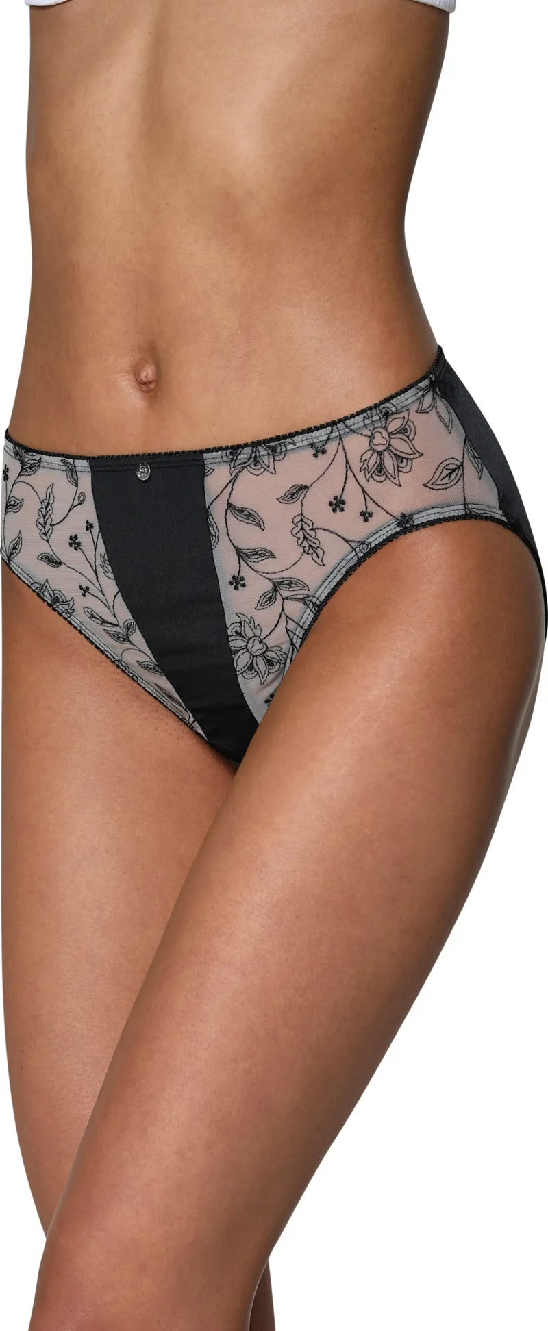 wäschepur Jazzpants schwarz-elfenbein, Schwarz-elfenbein, – Produktbild 2 von 2